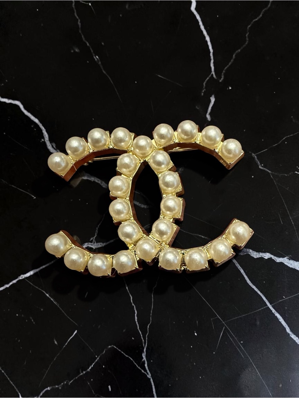 Chanel Pearl zipper made into brooch